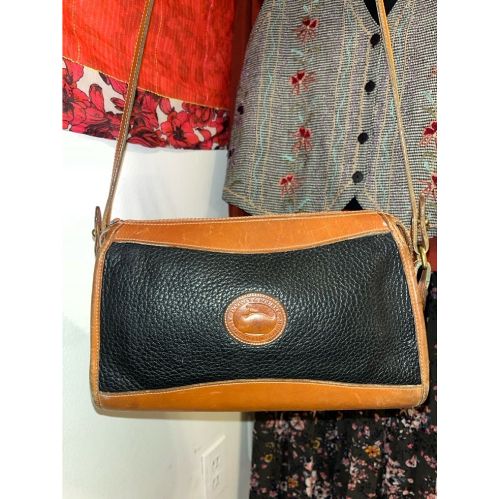 Dooney & Bourke Black and Tan Crossbody Bag